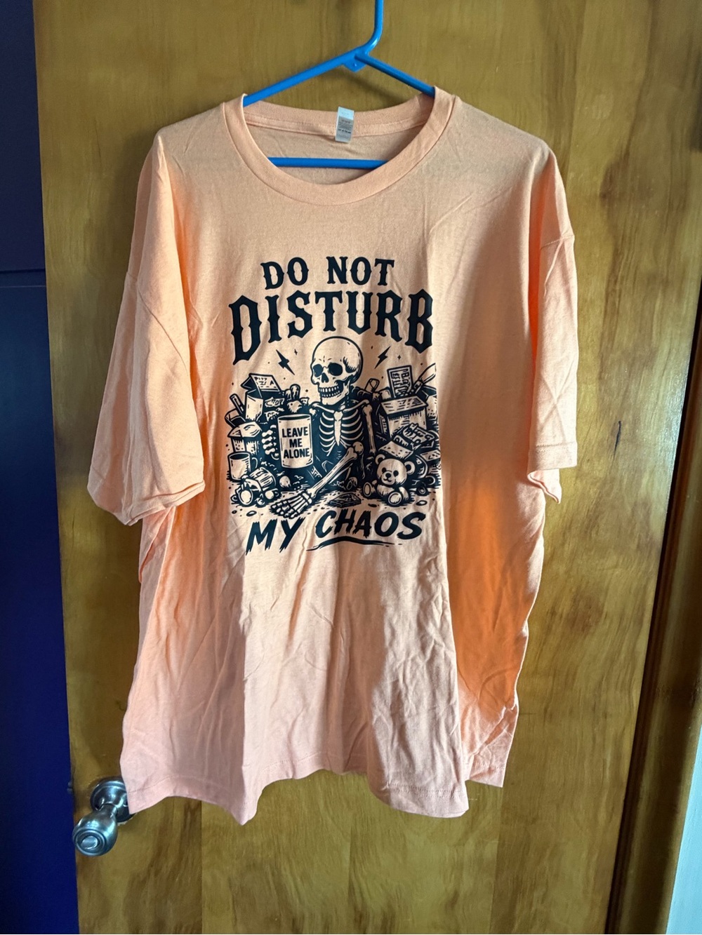 Tultex Peach "Do Not Disturb My Chaos" Short Sleeve Tee